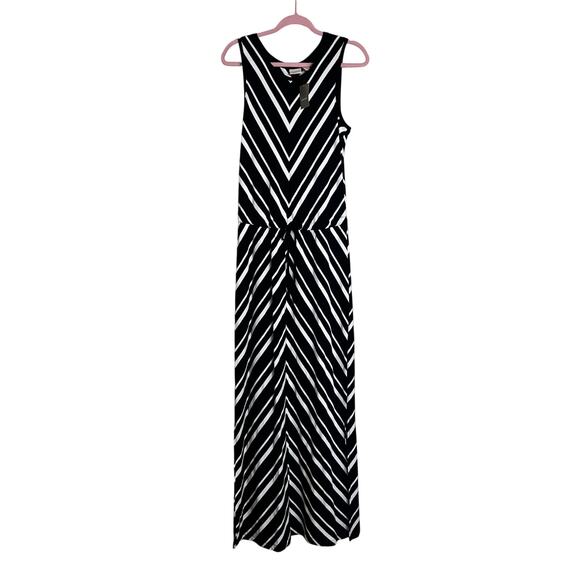 Chico's Dresses & Skirts - Chico’s Zenergy Kiki Stripe Maxi Dress Black White Size 1 (M/8) NWT